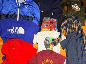 Men’s Medium Clothing Lot — Jackets, Shirts, Hoodies + Tees