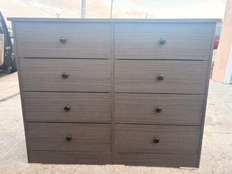 Gray eight drawer dresser