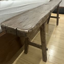 Rustic Wood Bench 