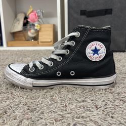 Converse Black Leather High Top