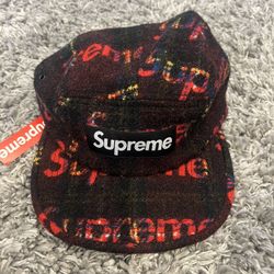 Supreme x Harris Tweed Camp Cap - Red Plaid