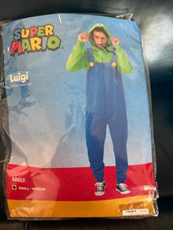 Super Mario, Luigi, hooded union suit adult