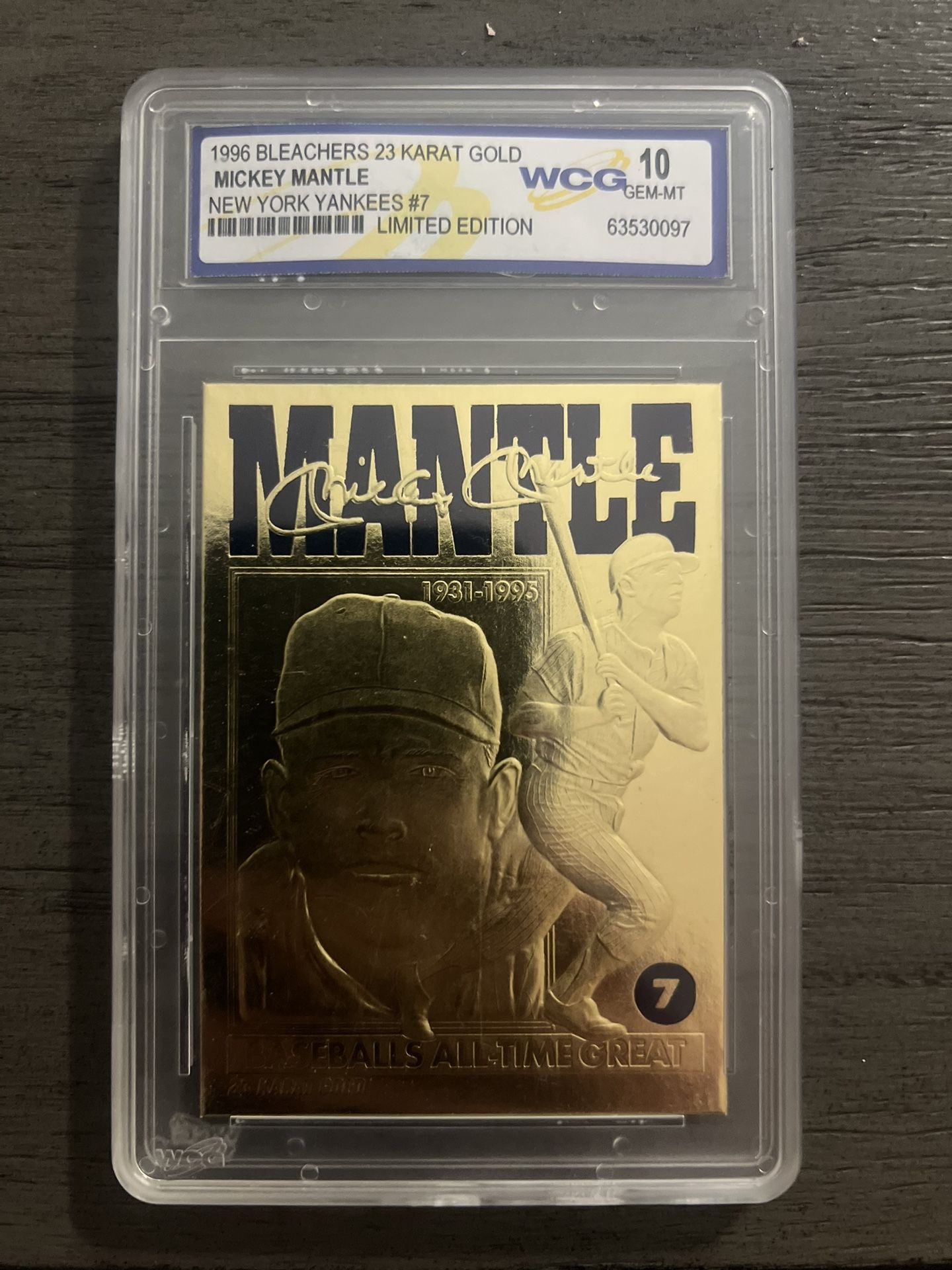 Mickey Mantle 23 Karat Baseball Card