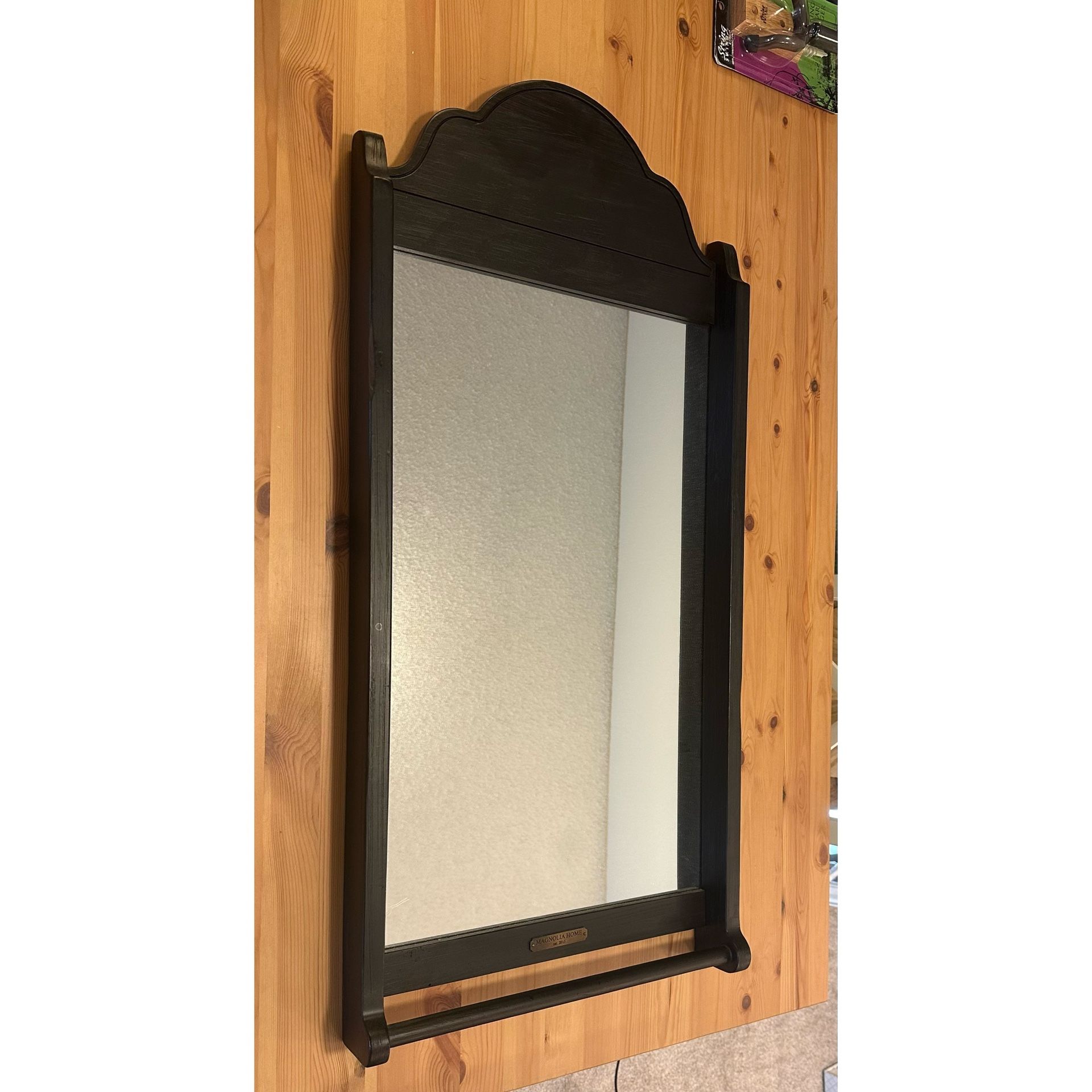 Black Wood Mirror