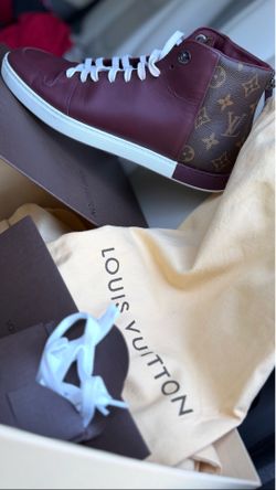 Louis Vuitton LineUp LV Monogram Brown White Mens Leather Sneaker - Size 10.5