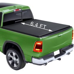 PENSUN 6.4Ft Soft Quad-Fold Truck Bed Tonneau Cover for 2002-2025 Dodge Ram 1(contact info removed) 3500