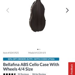 Bellafina 4/4 cello hard case