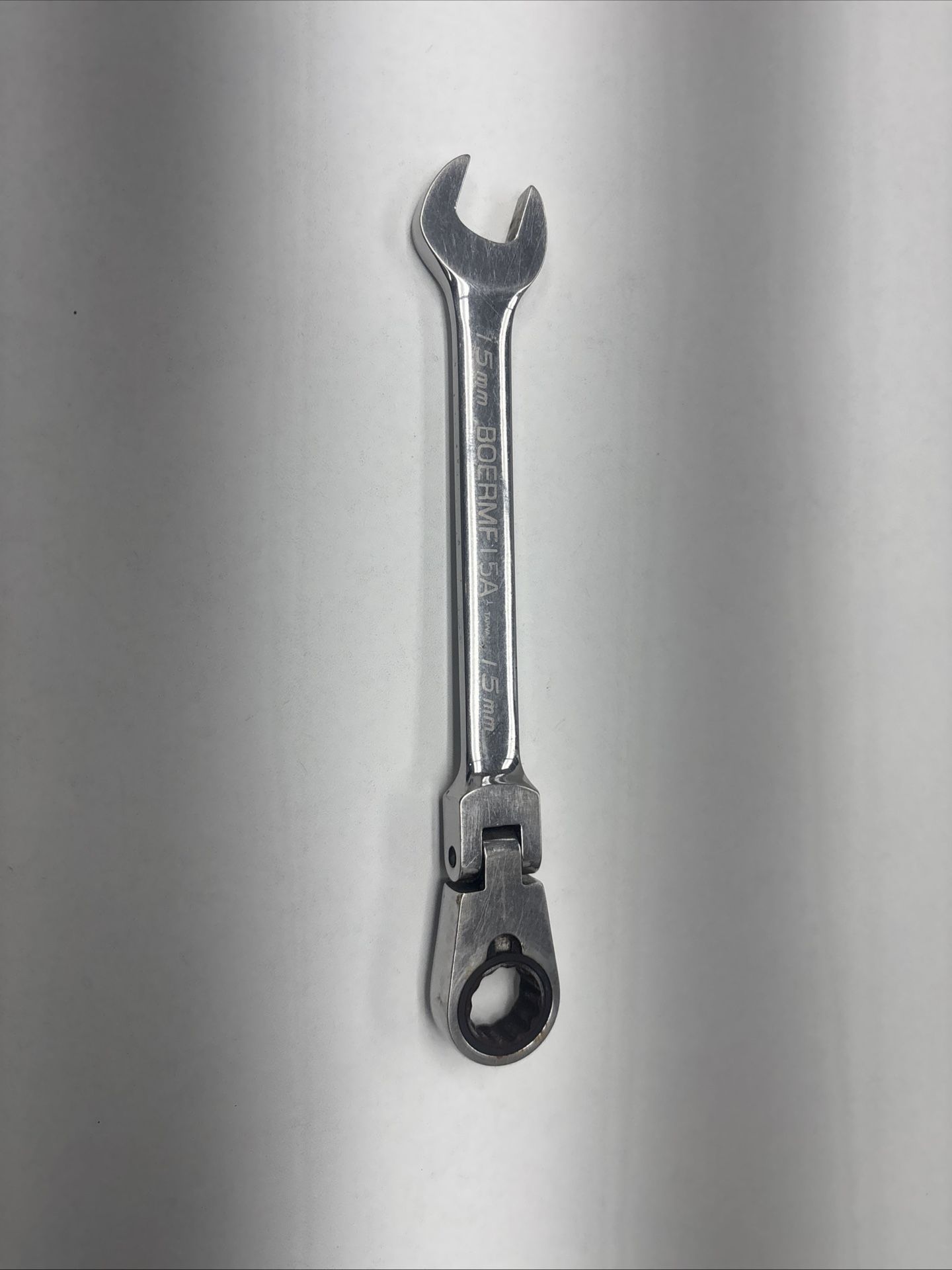 Blue Point BOERMF  15A 15mm 15degree Offset Flex Head Ratcheting Box/open-end Wrench 