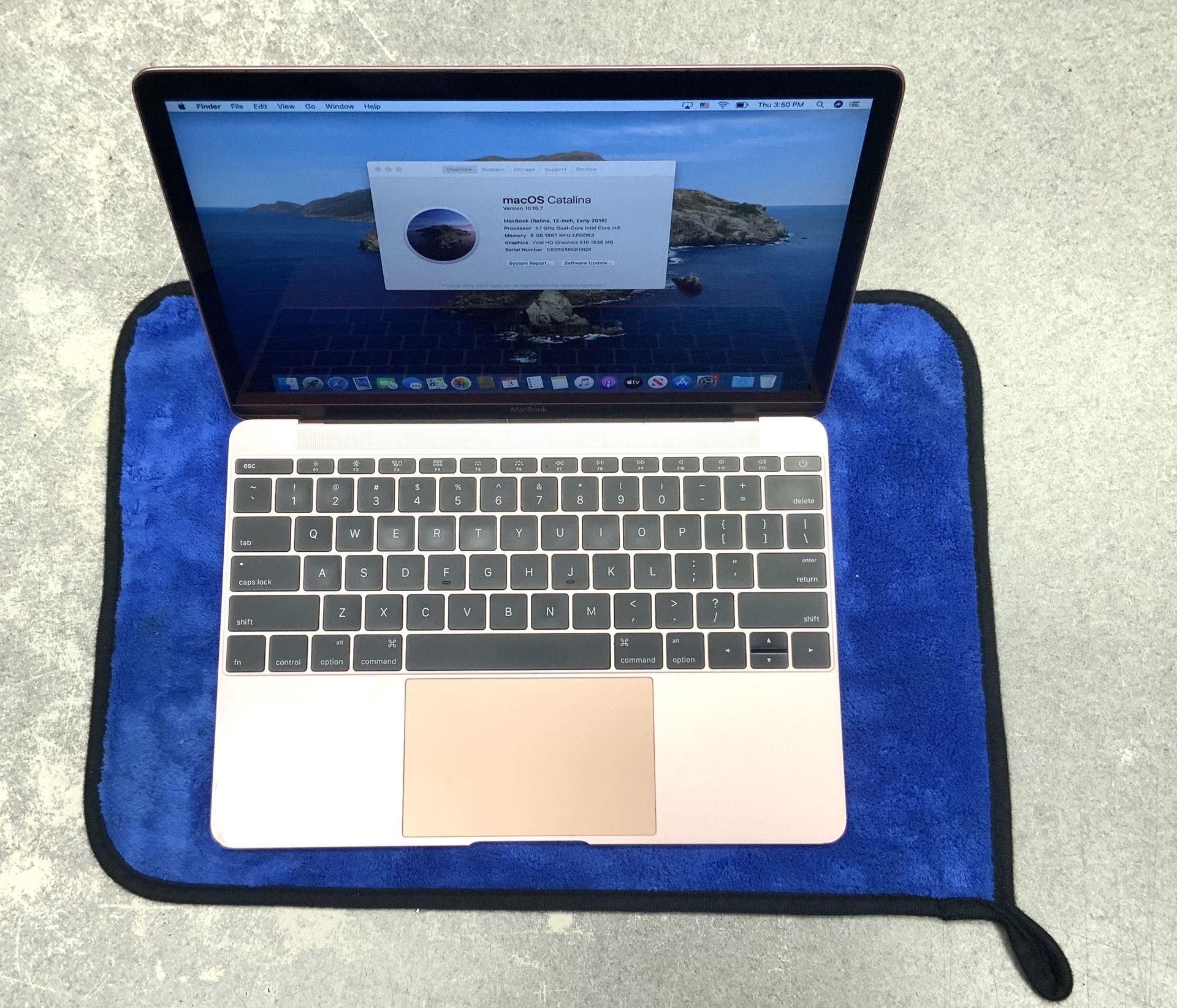 Apple MacBook 2016 macOS Catalina Retina Display 12 Inch 1.1 GHz Dual Core Intel Processor 8GB RAM 1867 250 Memory Storage Laptop Notebook Wifi