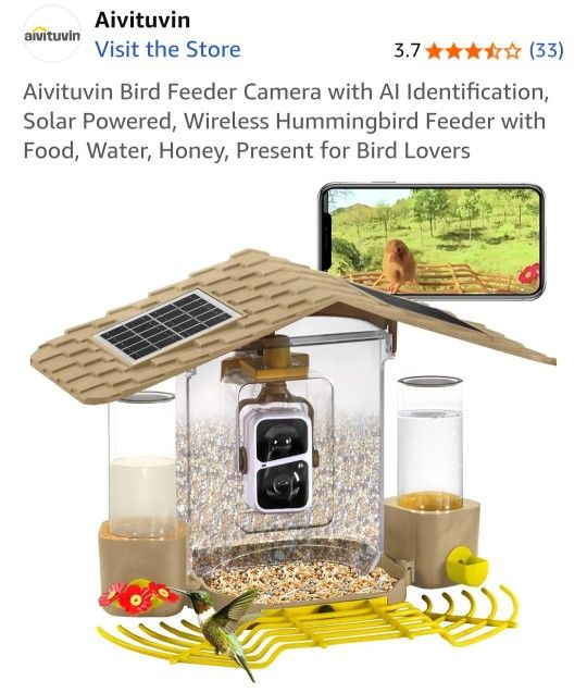 NEW AIVITUVIN BIRD FEEDER CAMERA
