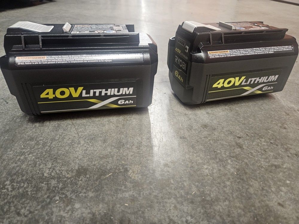 New RYOBI 40V 6AH BATTERY