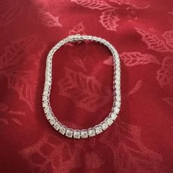 Moissanite Bracelet 4mm 8”