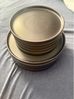 Matte Black Plates Sets