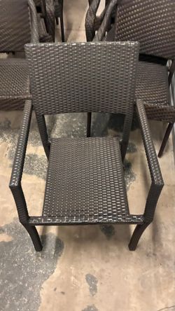 Set of 7 Wicker Chairs