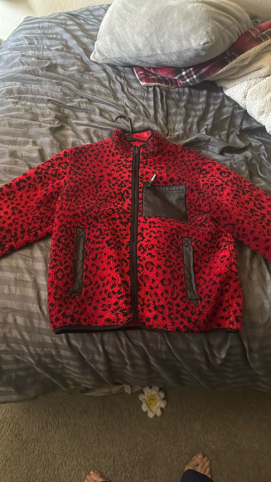 Supreme Leopard Fleece Reversible Jacket