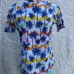 Colorful Palm Tree Graphic swimsuit size medium New