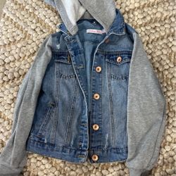 Girls Jean Jacket With Detachable Hoodie  Size 10