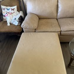 Sofa And Glass coffee Table Set