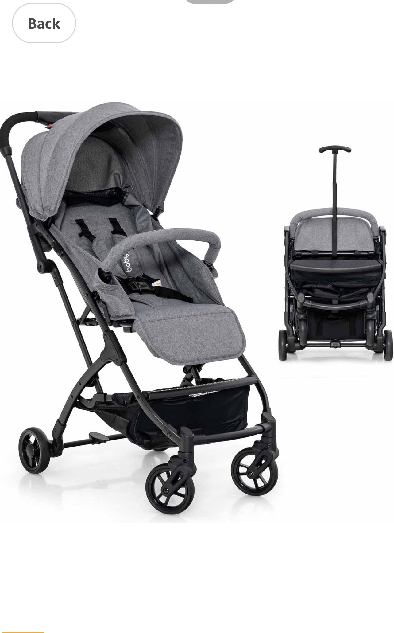 BABY JOY Lightweight Baby Stroller, Compact Travel Stroller for Airplane, Easy One-Hand Fold, High Landscape Infant Toddler Stroller with Adjustable C