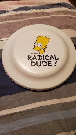 1990 vintage Bart Simpson Frisbee