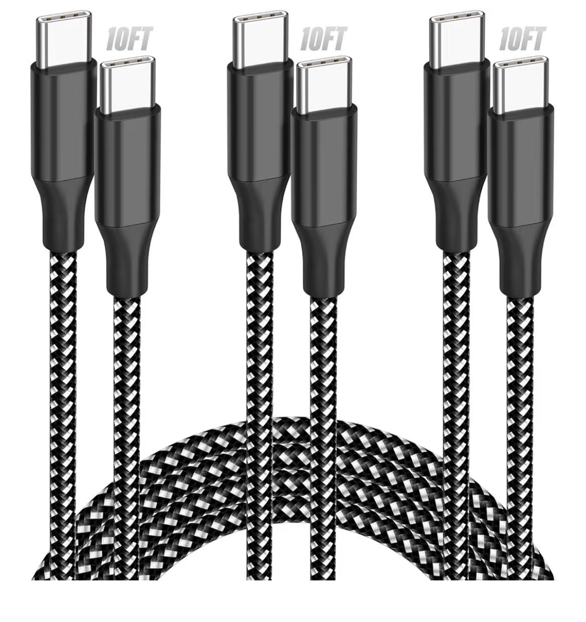 USB C to USB C Cable, 3 Pack