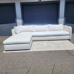CB2 Cream Sectional Couch 