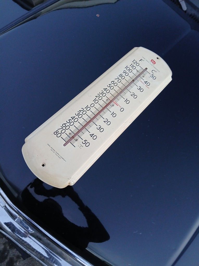Antique IDEAL DOUBLE SCALE SCHOOL THEROMETER