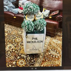 Phil. Mickelson, Greyhawk Golf Bag With Autographed Head Covers.
