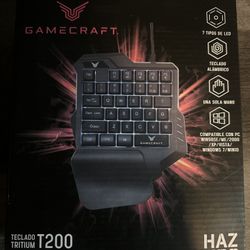 One Hand Keyboard With LED Lights & Mouse