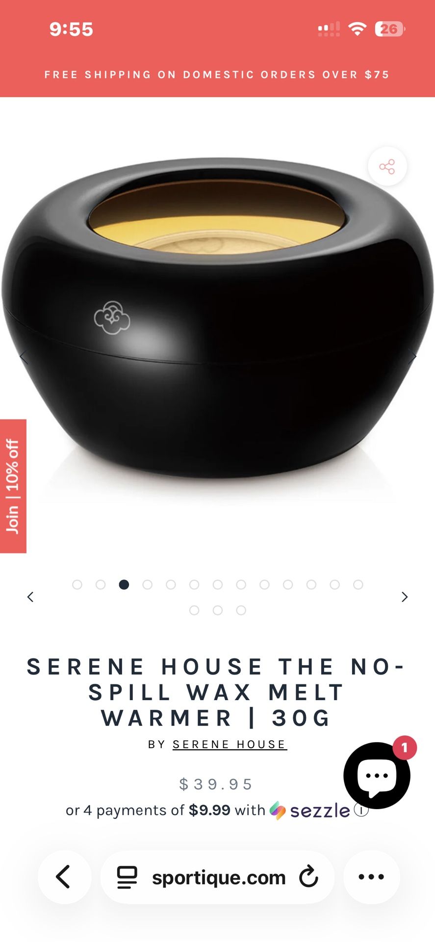 Wax Melt Dome Serene Home