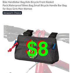 Bike Handlebar Bag,Kids Bicycle Front Basket Pack,Waterproof Bikes Bag,Small Bicycle Handle Bar Bag for Boys Girls Men Women