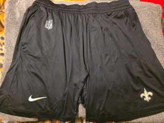 Nike New Orleans Saints Shorts, Brand New,  Also 2 Shirts NFL One Short Sleeve One Long, And A Black Long Sleeve, 3×