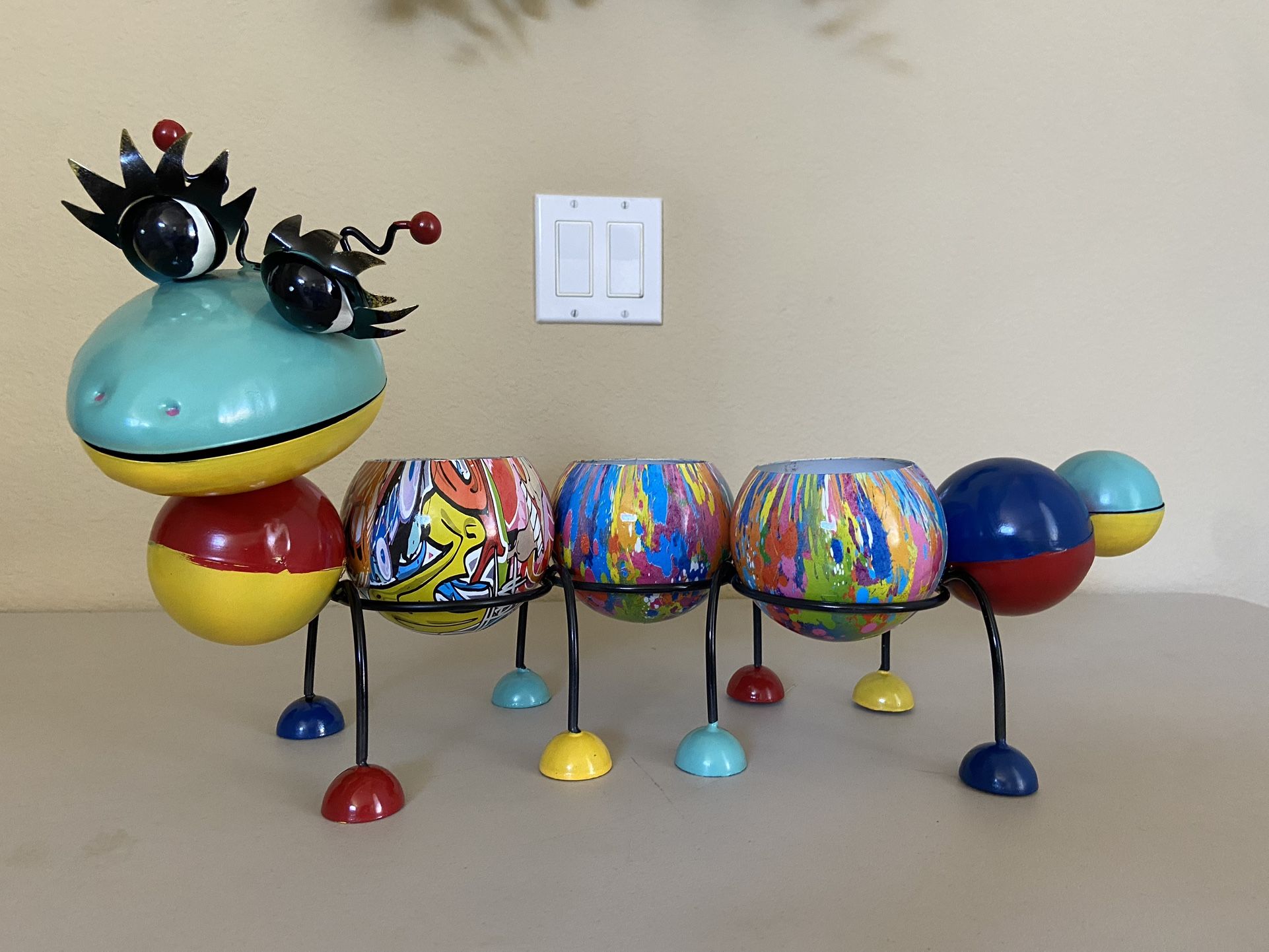 Caterpillar Statue Planter - Multi Color