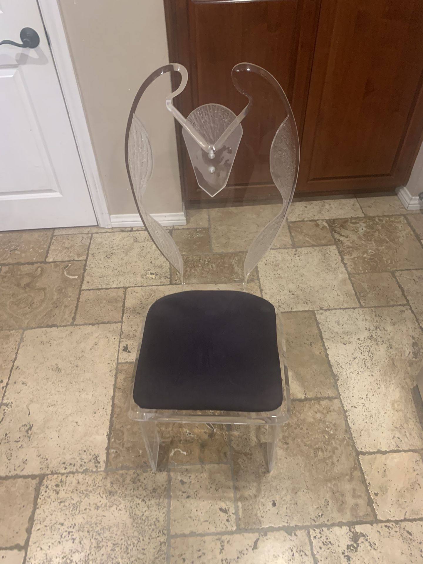 Beautiful Acrylicore Ice Sculptured Chair Maybe 1 Inch Think Lucite I’m Almost Positive 
