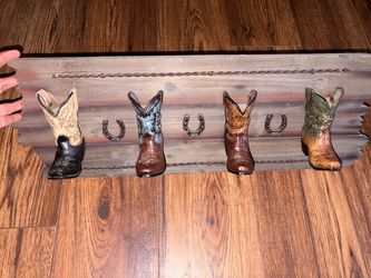 Rustic Cowboy Boot Wall Decor