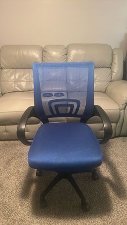 blue mesh ergonomic office chair