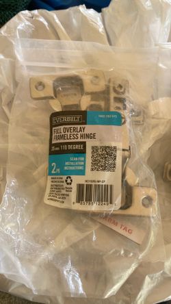 Full Overlay Frameless Hinges 2 Pk 