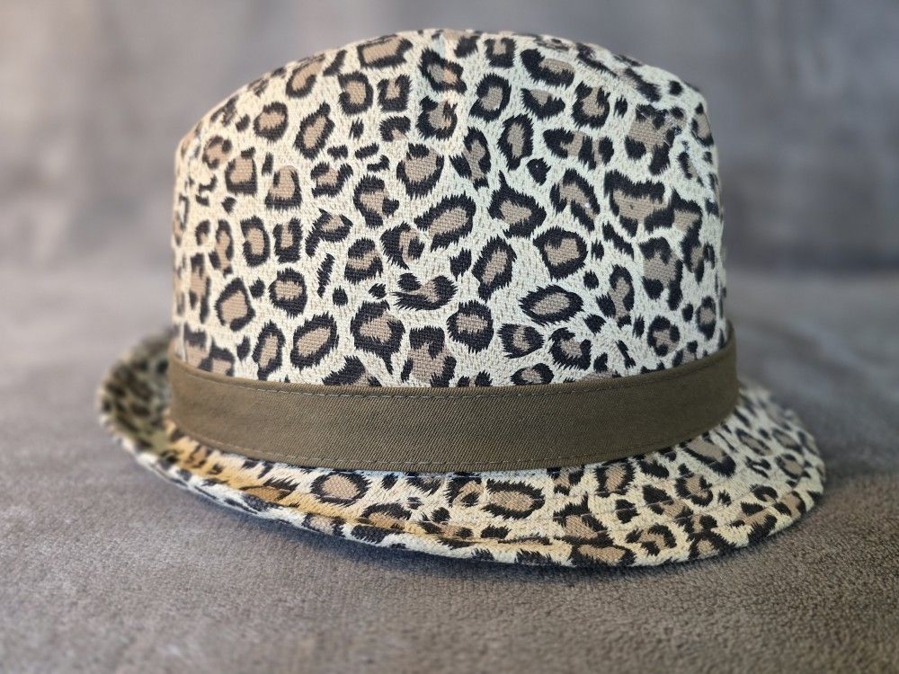 Nicole Marciano Leopard Print Fedora – One Size – Excellent Condition