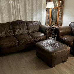 Authentic Italian Leather Sofa Set MUST SELL FAST!