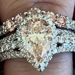 2karat Engagement Ring With Wedding Band Set 