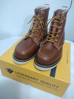 Mens Work Boots Soft Toe Leather New