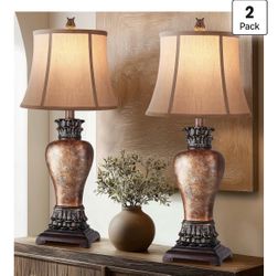 29" Tall Farmhouse Rustic Table lamps Set of 2 for Living Room,3-Color Temperature Dimmable (BEIGE)