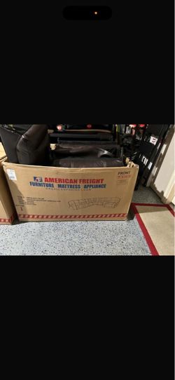 American Freight Mahogany Armless Chair