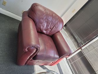 Leather Love Seat , Chair Coffee Table