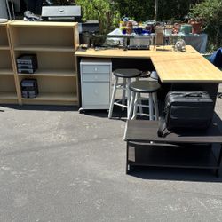 IKEA “Billy” Office Desk, Shelves
