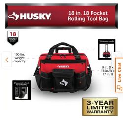 Husky 18" Rolling Tool Bag $90
