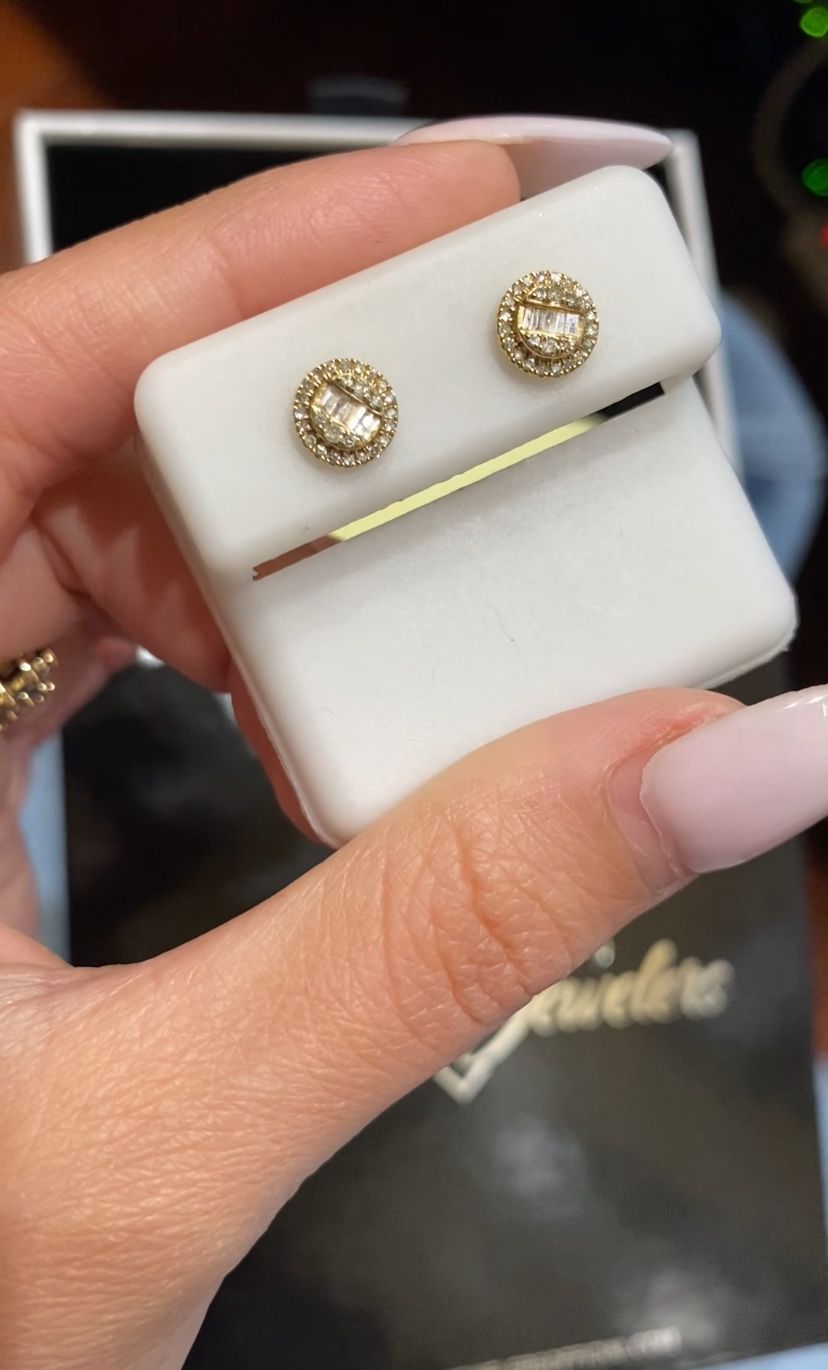 Gold And Diamond Earrings