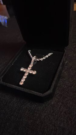 VVS Moissanite Cross Rope Chain