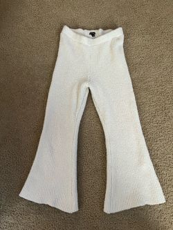 Art class White fuzzy flare pants size XL