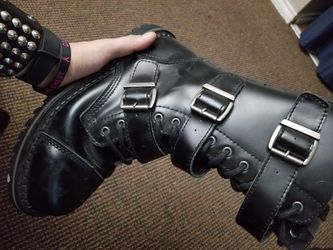 Men's Size 10 Demonia Leather Combat Boots